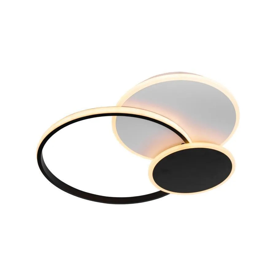 LED csillár távirányítóval KILLIAN 46W, 3 kör, hideg/meleg/semleges fény, szabályozható, fekete LED csillárok távirányítóval Alapértelmezett cím Alessandro Design