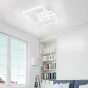 LED csillár távirányítóval FARYDA 120W, 3 négyzet, hideg/meleg/semleges fény, szabályozható, fehér