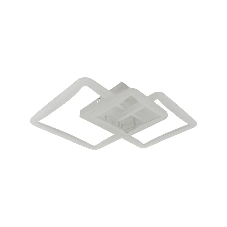 LED csillár távirányítóval FARYDA 120W, 3 négyzet, hideg/meleg/semleges fény, szabályozható, fehér