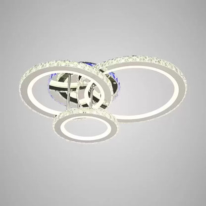LED csillár távirányítóval és kristály NOVA ROTONDA RGB 73W, 3 kör, hideg/meleg/semleges fény, szabályozható, fényes króm LED csillárok és kristályok Alapértelmezett cím Alessandro Design