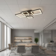 LED csillár távirányítóval MUGE 112W, 4 négyzet, hideg/meleg/semleges fény, szabályozható, fekete LED csillárok távirányítóval Alapértelmezett cím Alessandro Design