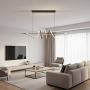 Függesztett LED-csillár távirányítóval RIBBON 64W, Lineáris, Hideg/Meleg/Semleges fény, Fényszabályozható, Fekete, Állítható magasságú LED-csillárok távirányítóval Alapértelmezett cím Alessandro Design