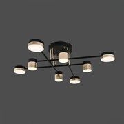 LED csillár távirányítóval JAYSON 57W, 8 elem, hideg/meleg/semleges fény, szabályozható, fényes fekete arany LED csillárok távirányítóval Alapértelmezett cím Alessandro Design