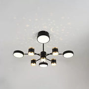 LED csillár távirányítóval NOVA 87W, 8 elem, hideg/meleg/semleges fény, szabályozható, fekete