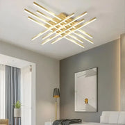LED csillár távirányítóval MORA 160W, 8 elem, lineáris, hideg/meleg/semleges fény, szabályozható, fényes arany LED csillárok távirányítóval Alapértelmezett cím Alessandro Design