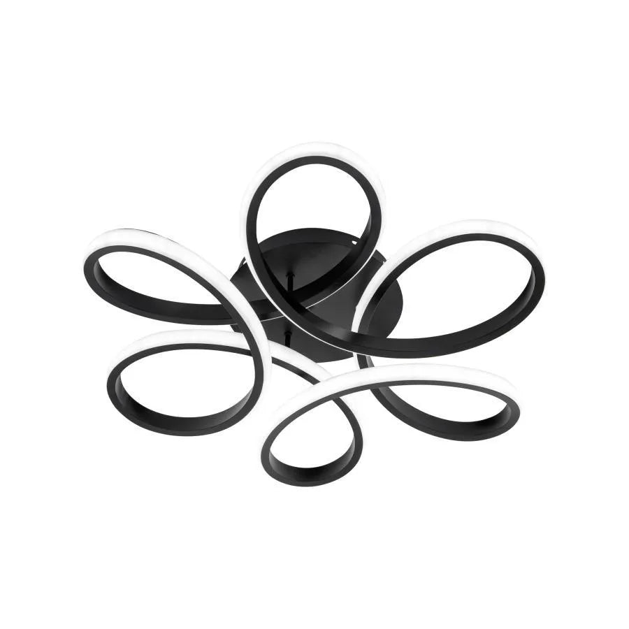 LED-es csillár távirányítóval ELON 120W, Hullámos, Hideg/Meleg/Semleges fény, Szabályozható, Fekete LED-es csillárok távirányítóval Alapértelmezett cím Alessandro Design