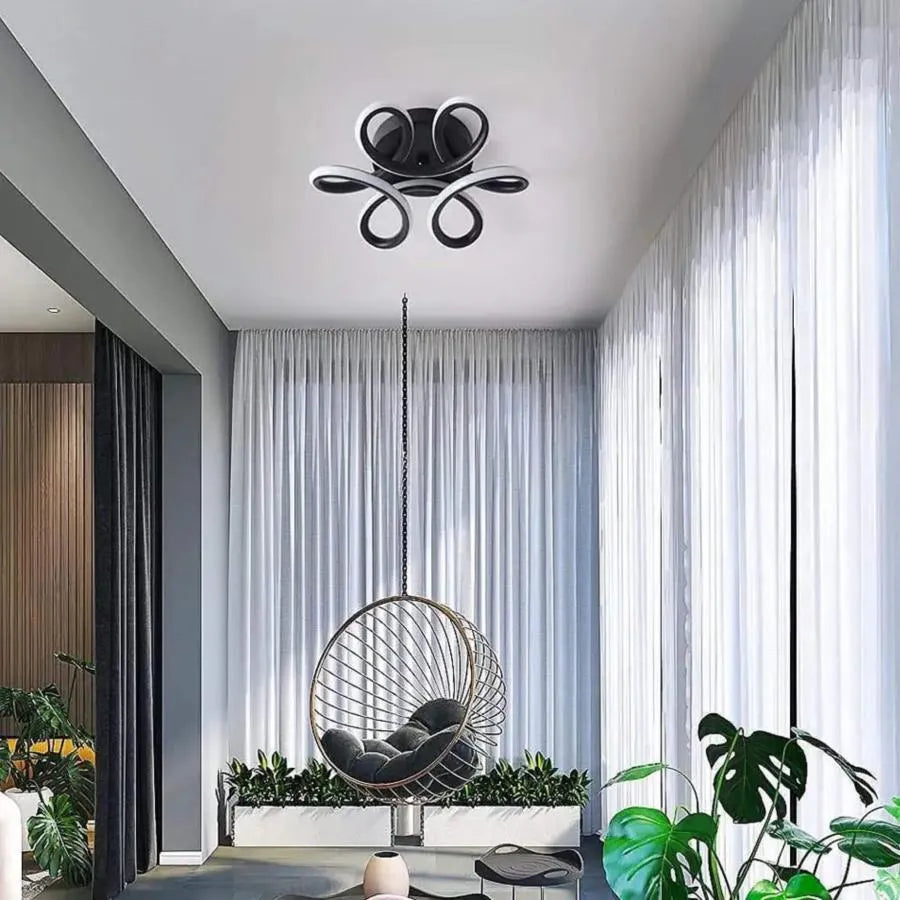 LED csillár VERTEX HELIX, 65W, hideg/meleg/semleges fény, fekete LED csillárok alapértelmezett cím Alessandro Design