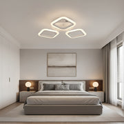 LED csillár ERIKA 20W, 3 négyzet, semleges fény 4000k, fehér, fém és akril alkalmazott LED csillárok alapértelmezett cím Alessandro Design