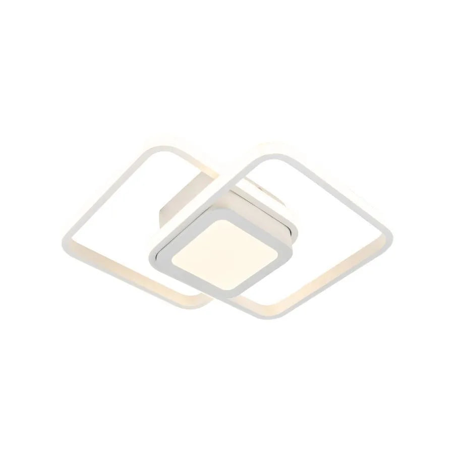 DUOFORM LED csillár 21 W, 3 négyzet, hideg/meleg/semleges fény, fehér, alkalmazott LED csillárok Alapértelmezett cím Alessandro Design