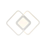 DUOFORM LED csillár 21 W, 3 négyzet, hideg/meleg/semleges fény, fehér, alkalmazott LED csillárok Alapértelmezett cím Alessandro Design