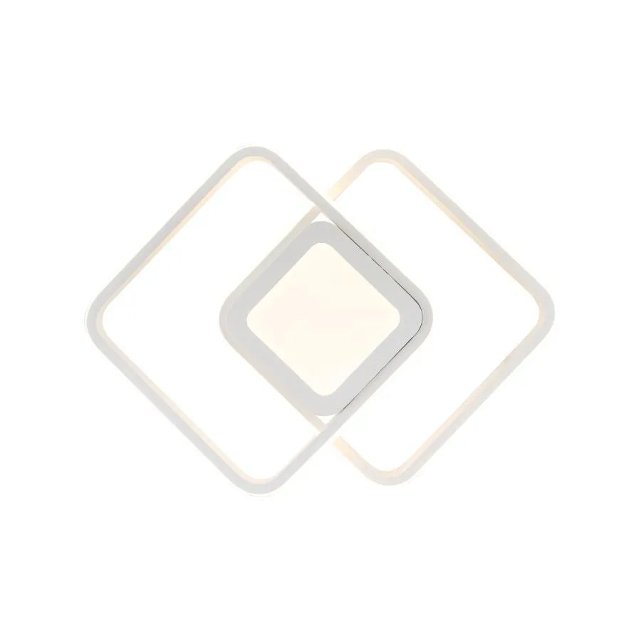DUOFORM LED csillár 21 W, 3 négyzet, hideg/meleg/semleges fény, fehér, alkalmazott LED csillárok Alapértelmezett cím Alessandro Design