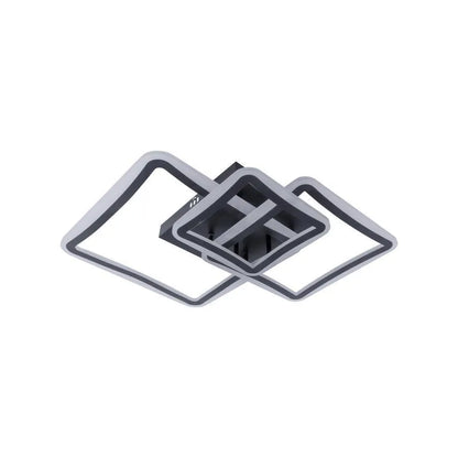 LED csillár távirányítóval FARYDA 120W, 3 négyzet, hideg/meleg/semleges fény, szabályozható, fekete LED csillárok távirányítóval Alapértelmezett cím Alessandro Design