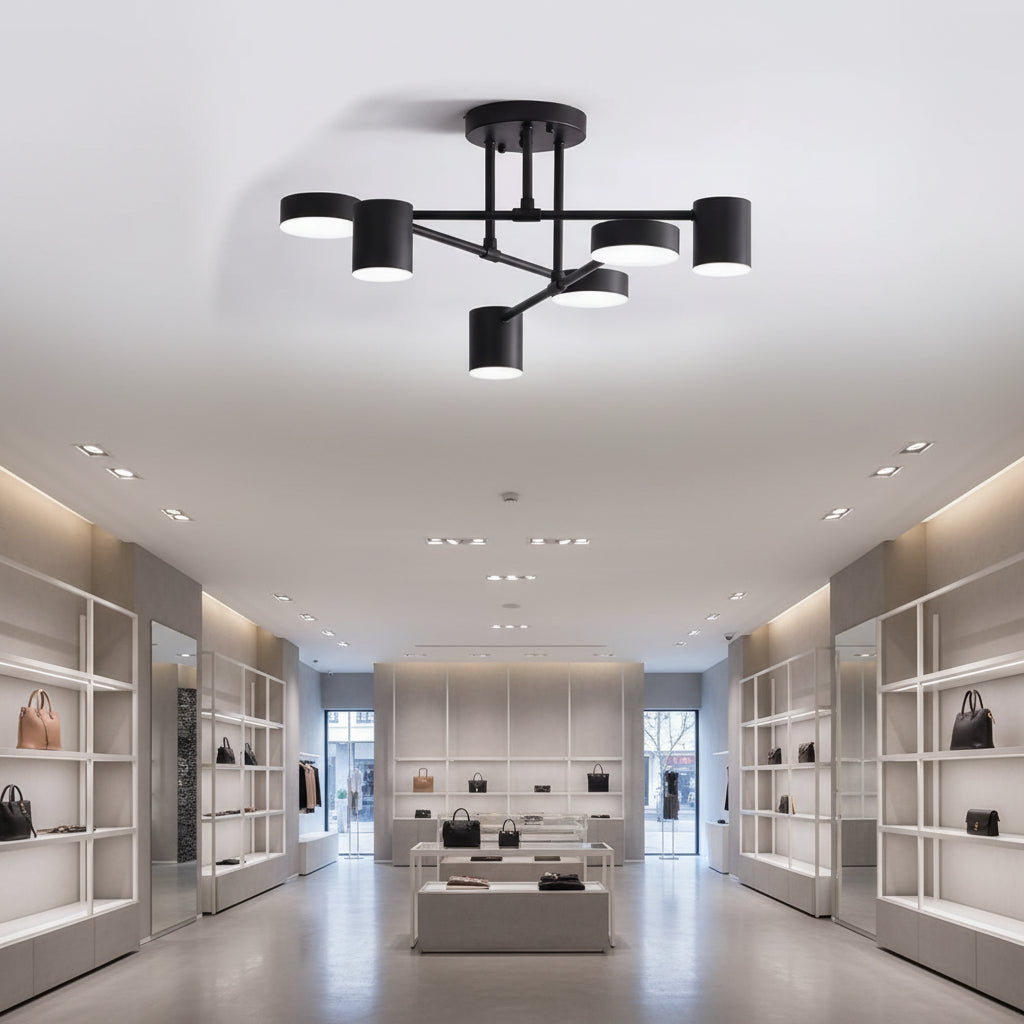 LED csillár GALIOS 26W, 6 elem, hideg/meleg/semleges fény, fekete alkalmazott LED csillárok Alapértelmezett cím Alessandro Design