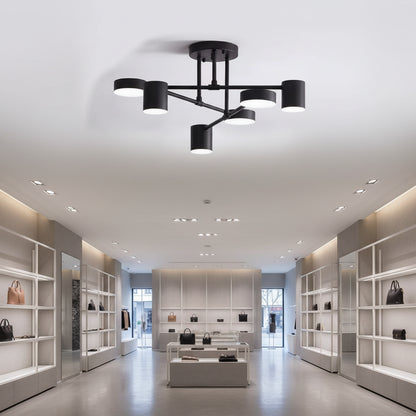 LED csillár GALIOS 26W, 6 elem, hideg/meleg/semleges fény, fekete alkalmazott LED csillárok Alapértelmezett cím Alessandro Design
