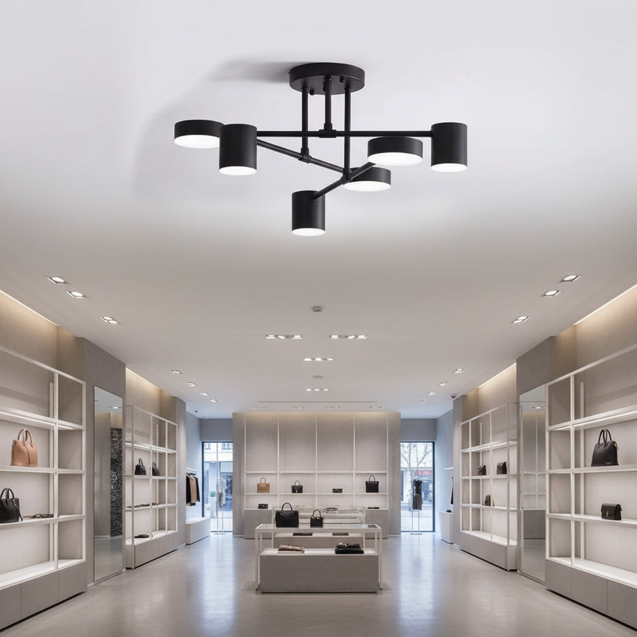 LED csillár GALIOS 26W, 6 elem, hideg/meleg/semleges fény, fekete alkalmazott LED csillárok Alapértelmezett cím Alessandro Design