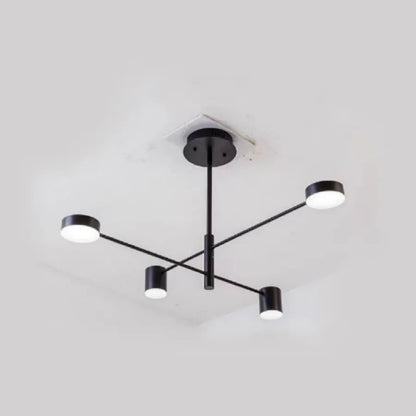 GALIOS LED csillár 48 W, 4 elem, hideg/meleg/semleges fény, fekete Modern csillárok Alapértelmezett cím Alessandro Design
