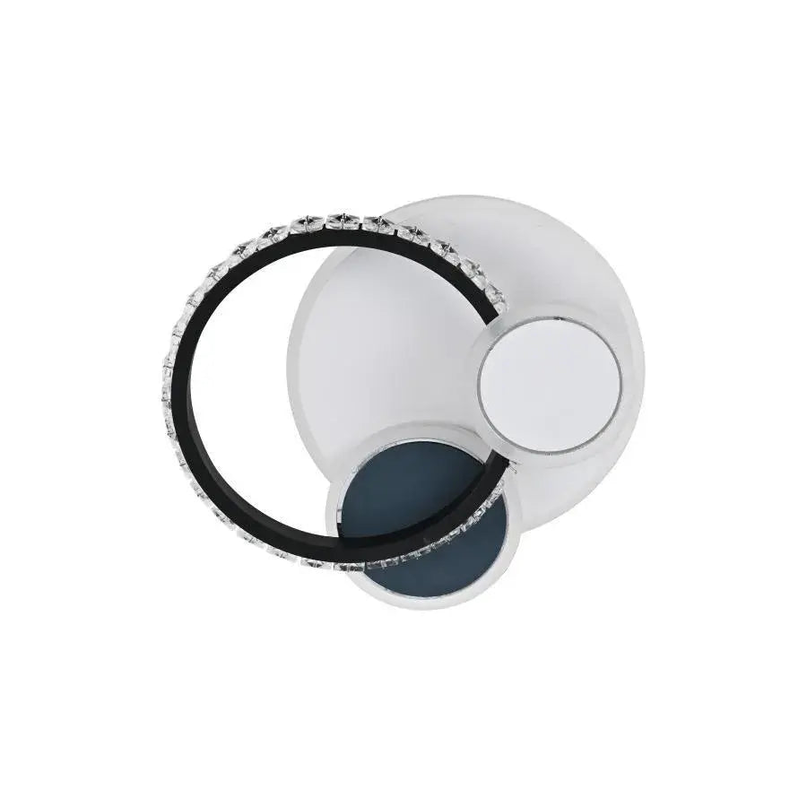 Kristály LED-csillár GELLA 48W, Kerek, Hideg/Meleg/Semleges fény, Fehér Fekete LED-csillár Alapértelmezett cím Alessandro Design