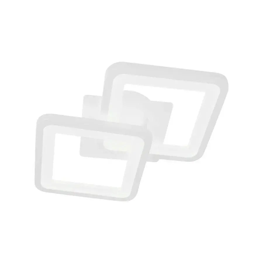 GIANI LED mennyezeti lámpa 26W, 2 négyzet, hideg/meleg/semleges fény, fehér