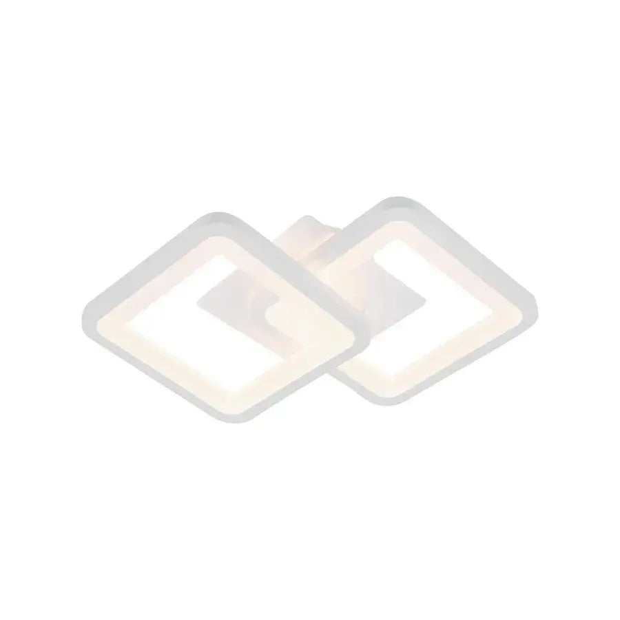 GIANI LED mennyezeti lámpa 26W, 2 négyzet, hideg/meleg/semleges fény, fehér