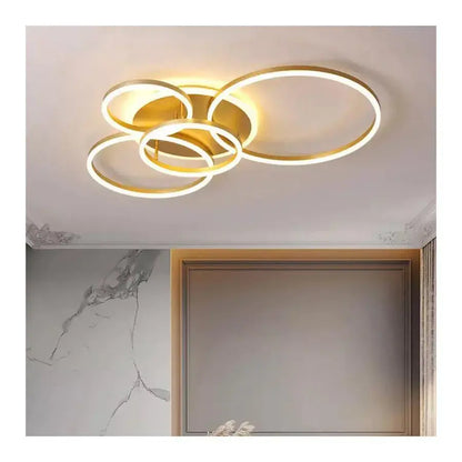 LED csillár távirányítóval LYRA 220W, 4 kör, hideg/meleg/semleges fény, szabályozható, csiszolt arany LED csillárok távirányítóval Alapértelmezett cím Alessandro Design