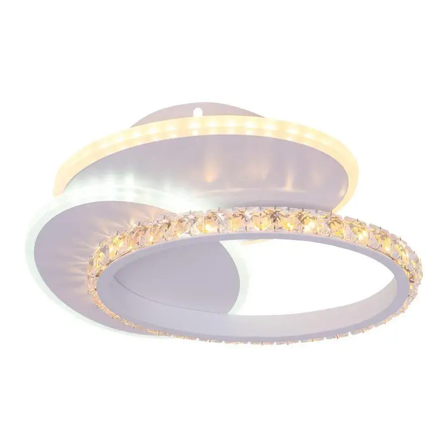 LED mennyezeti lámpa kristály HOLLANCE 24W, 3 elemes, hideg/meleg/semleges fény, fehér