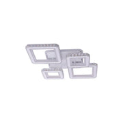 LED csillár távirányítóval és QUADRIS RGB kristállyal, 96 W, 4 négyzet, hideg/meleg/semleges fény, szabályozható, fehér LED-es csillár távirányítóval Alapértelmezett cím Alessandro Design