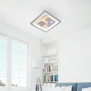 LED csillár KEREN 33W, négyzet alakú, hideg/meleg/semleges fény 3000K/4000K/6000K, fehér, fém és akril LED csillárok alapértelmezett cím Alessandro Design