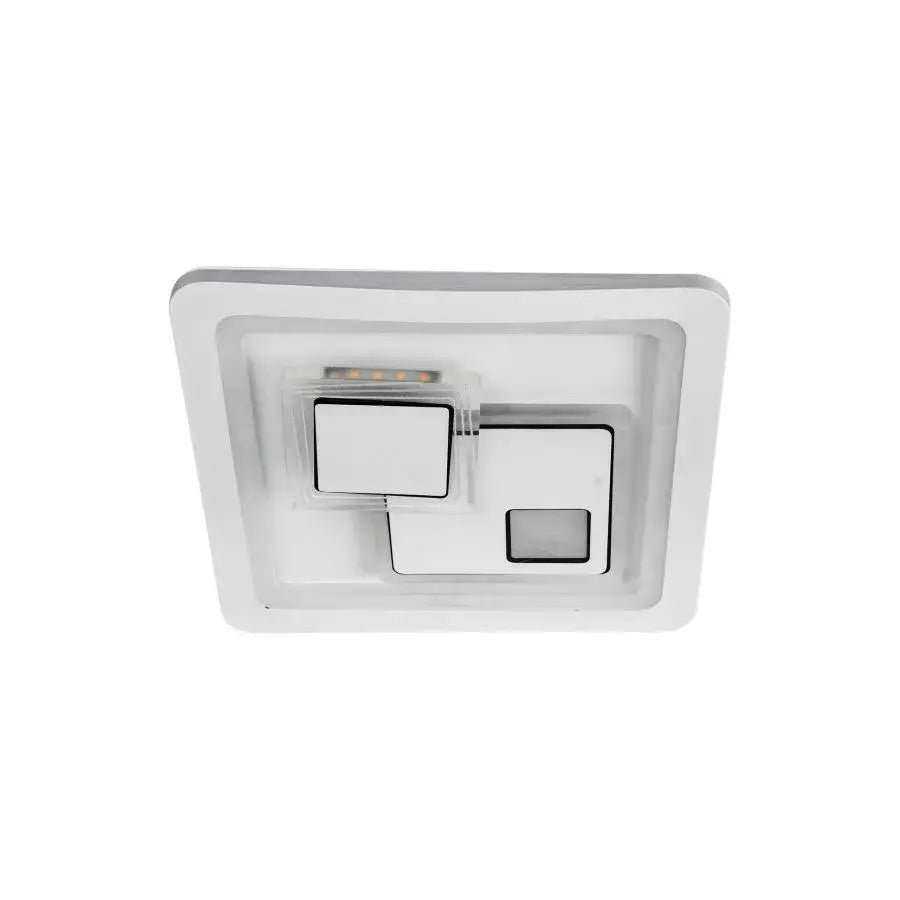 LED csillár KEREN 33W, négyzet alakú, hideg/meleg/semleges fény 3000K/4000K/6000K, fehér, fém és akril LED csillárok alapértelmezett cím Alessandro Design