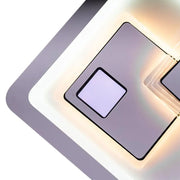 LED csillár KEREN 33W, négyzet alakú, hideg/meleg/semleges fény 3000K/4000K/6000K, fehér, fém és akril LED csillárok alapértelmezett cím Alessandro Design