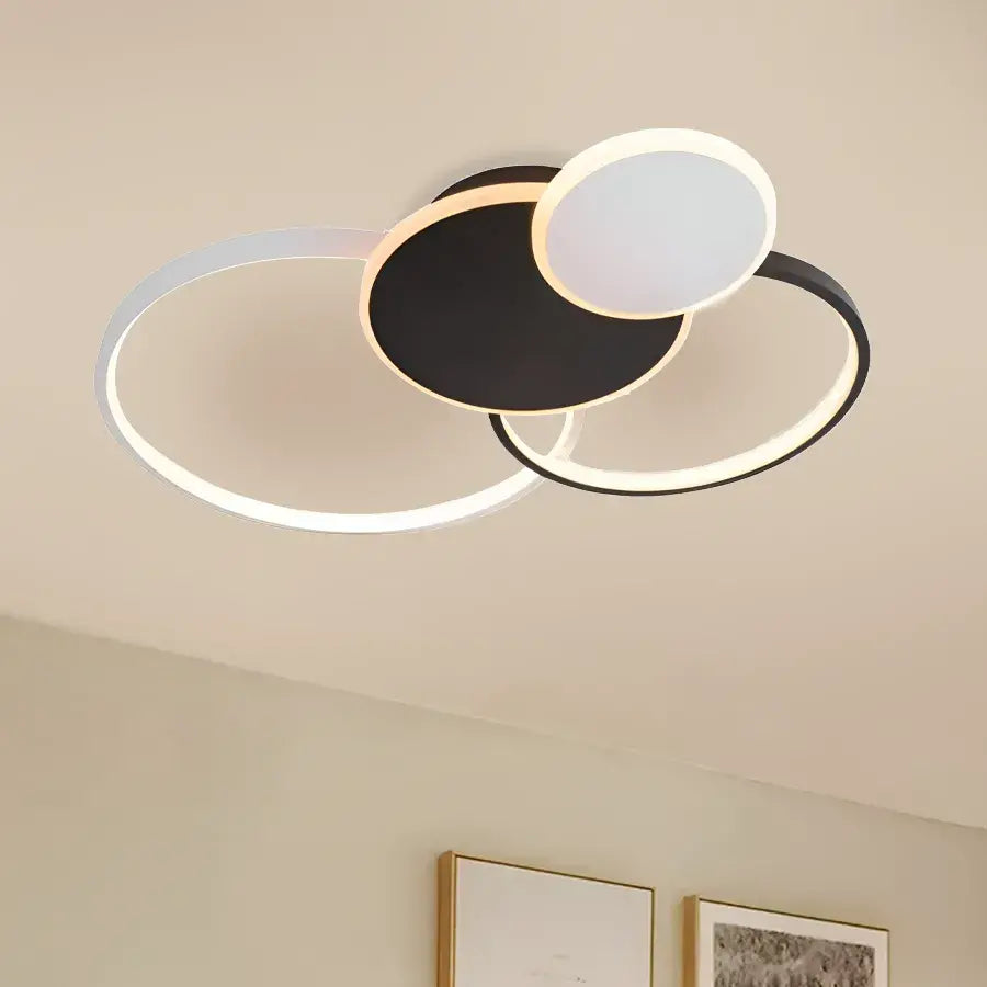 LED csillár távirányítóval KILLIAN 80W, 4 kör, hideg/meleg/semleges fény, szabályozható, fekete fehér LED csillárok távirányítóval Alapértelmezett cím Alessandro Design