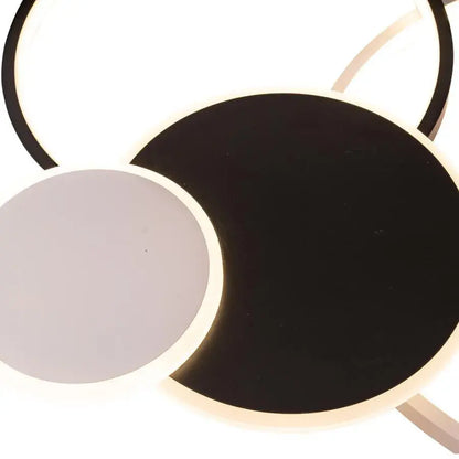 LED csillár távirányítóval KILLIAN 80W, 4 kör, hideg/meleg/semleges fény, szabályozható, fekete fehér LED csillárok távirányítóval Alapértelmezett cím Alessandro Design
