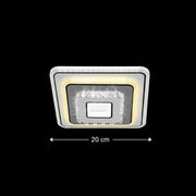 Kristály LED-csillár MITA 39W, 20x20cm, négyzet alakú, hideg/meleg/semleges fény, fehér LED-csillárok alapértelmezett cím Alessandro Design
