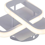 LED csillár LILIA 20W, 2 négyzet, hideg/meleg/semleges fény, fehér