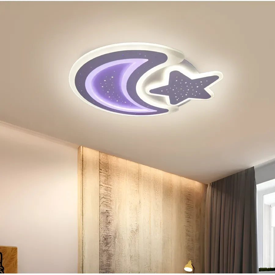 LED-es csillár távirányítóval CORALIA 90W, Hold és Csillag, Hideg/Meleg/Semleges fény szabályozható Fehér LED-es csillárok távirányítóval Alapértelmezett cím Alessandro Design