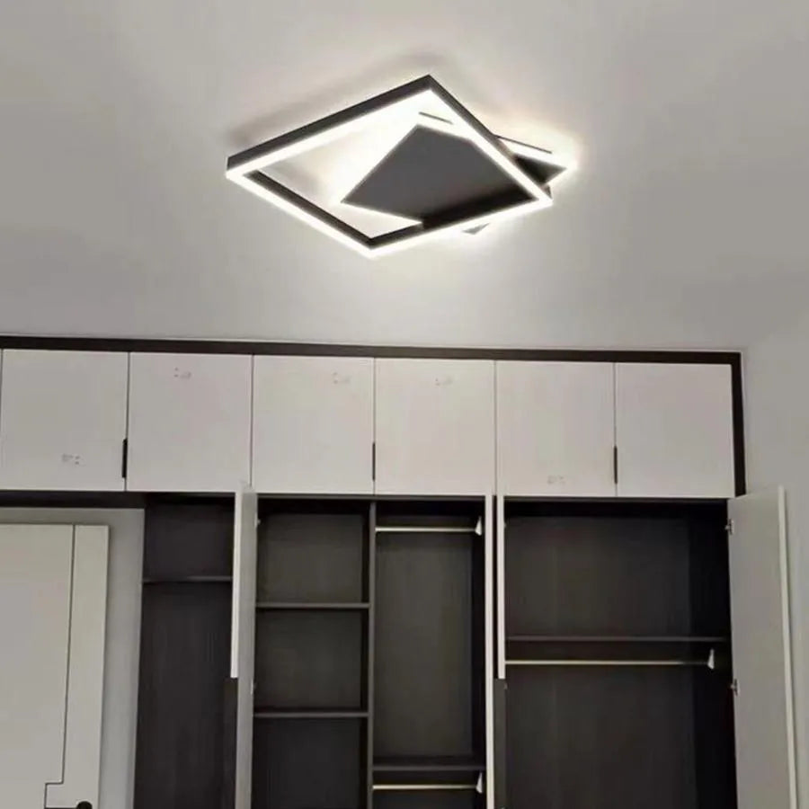 LED-es csillár távirányítóval SCIOSO 104W, Hideg/Meleg/Semleges fény, Szabályozható, Fekete LED-es csillárok távirányítóval Alapértelmezett cím Alessandro Design