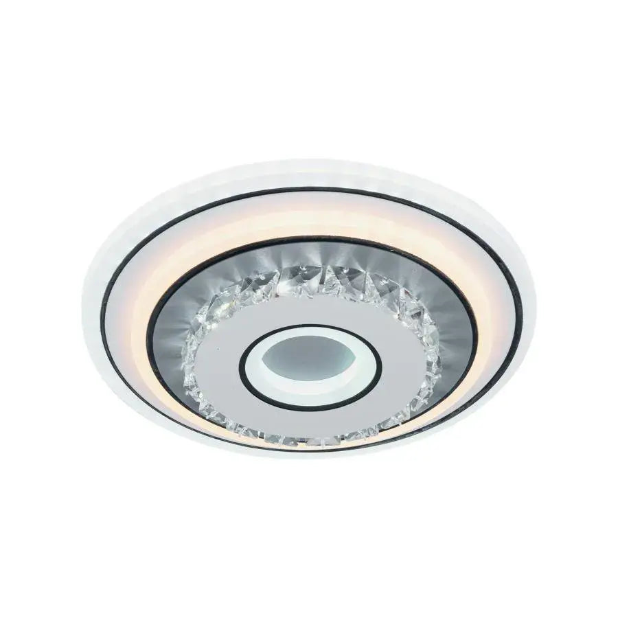LED kristálycsillár SERILDA 40W, átmérő 20cm, hideg/meleg/semleges fény, fehér