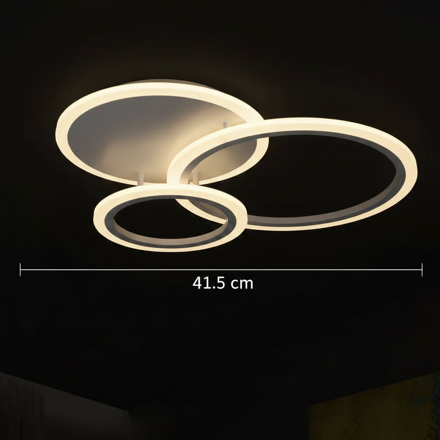 LED-es csillár távirányítóval LUCY 45W, 3 kör, hideg/meleg/semleges fény, szabályozható, fehér LED-es csillár távirányítóval Alapértelmezett cím Alessandro Design