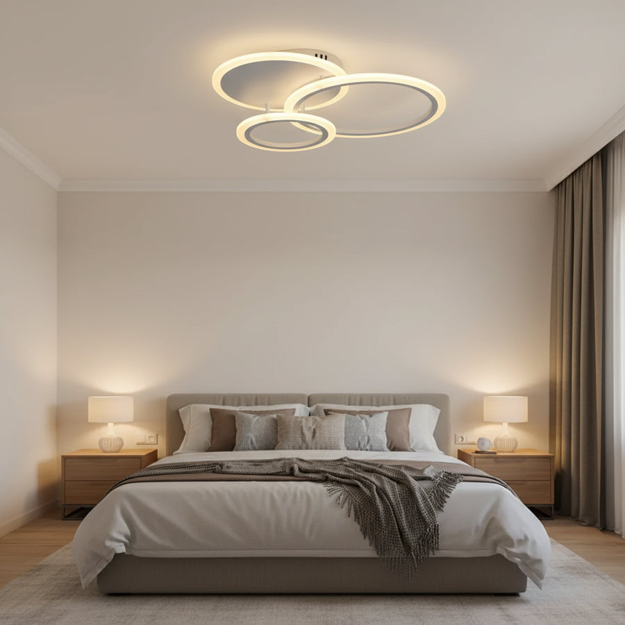 LED-es csillár távirányítóval LUCY 45W, 3 kör, hideg/meleg/semleges fény, szabályozható, fehér LED-es csillár távirányítóval Alapértelmezett cím Alessandro Design