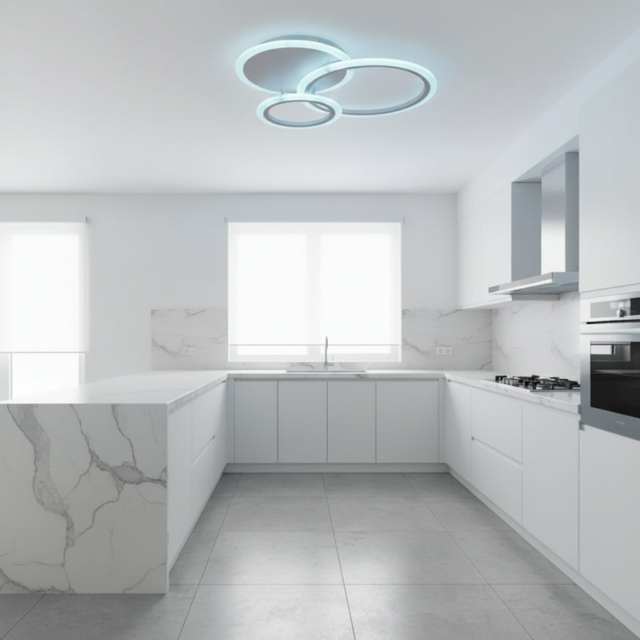 LED-es csillár távirányítóval LUCY 45W, 3 kör, hideg/meleg/semleges fény, szabályozható, fehér LED-es csillár távirányítóval Alapértelmezett cím Alessandro Design