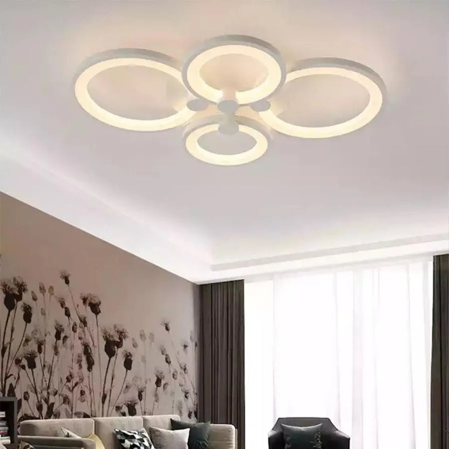 LED-es csillár távirányítóval ALANI 52W, 4 kör, hideg/meleg/semleges fény, szabályozható, fehér LED-es csillár távirányítóval Alapértelmezett cím Alessandro Design