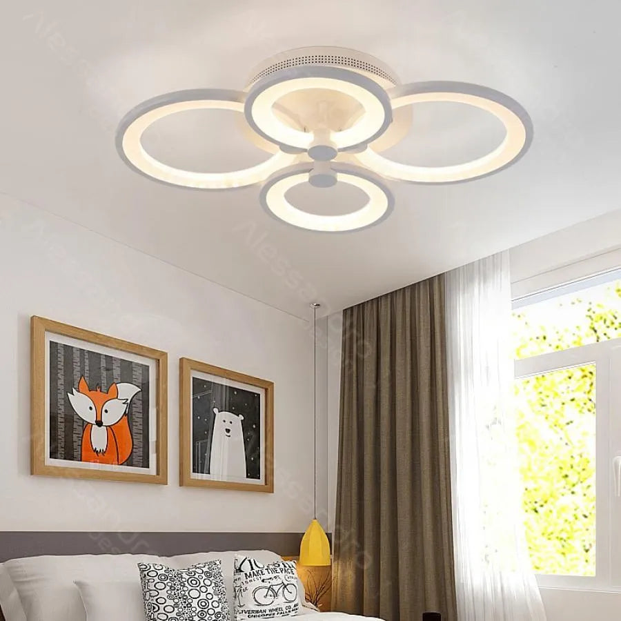 LED-es csillár távirányítóval ALANI 52W, 4 kör, hideg/meleg/semleges fény, szabályozható, fehér LED-es csillár távirányítóval Alapértelmezett cím Alessandro Design