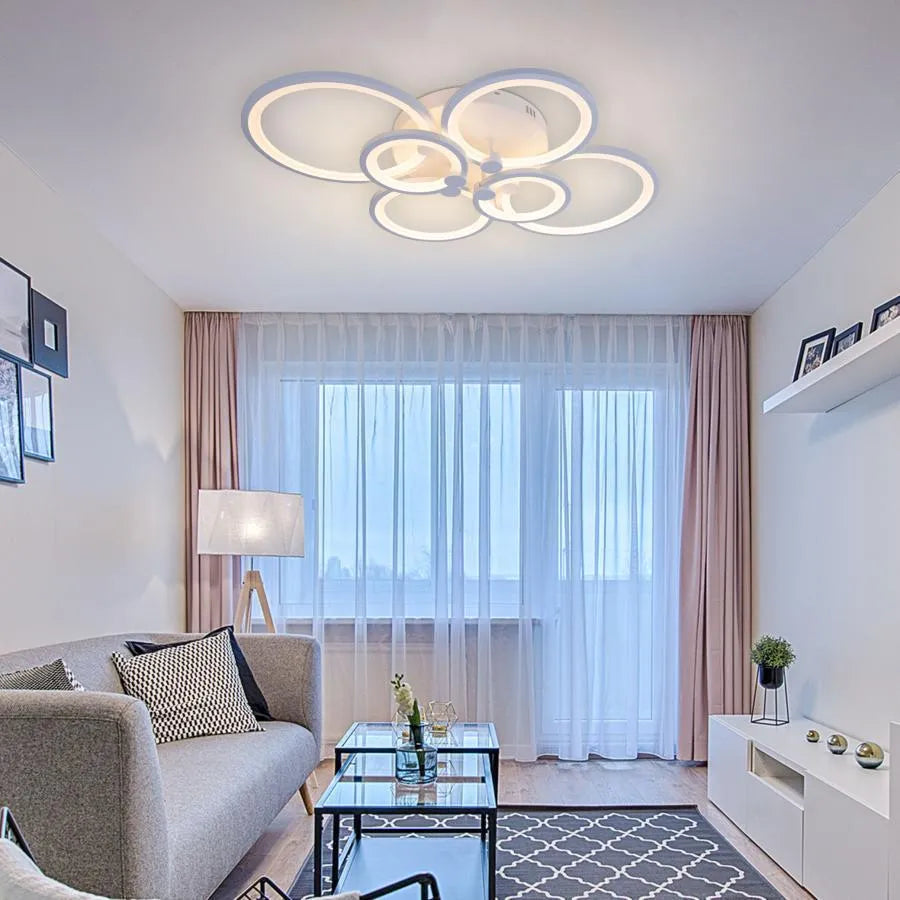 LED-es csillár távirányítóval ALANI 168W, 6 kör, hideg/meleg/semleges fény, szabályozható, fehér LED-es csillár távirányítóval Alapértelmezett cím Alessandro Design