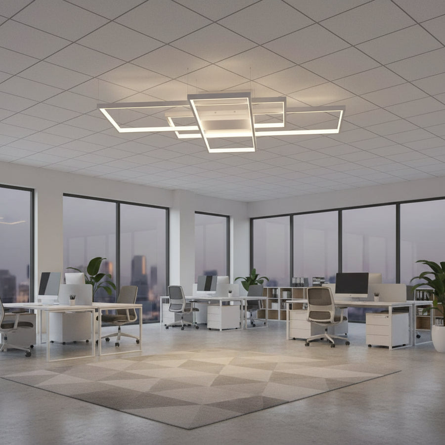 LED csillár távirányítóval LANDEN 84W, 3 elem, hideg/meleg/semleges fény, szabályozható, fehér LED csillárok távirányítóval Alapértelmezett cím Alessandro Design