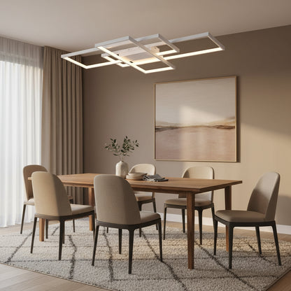 LED csillár távirányítóval LANDEN 84W, 3 elem, hideg/meleg/semleges fény, szabályozható, fehér LED csillárok távirányítóval Alapértelmezett cím Alessandro Design