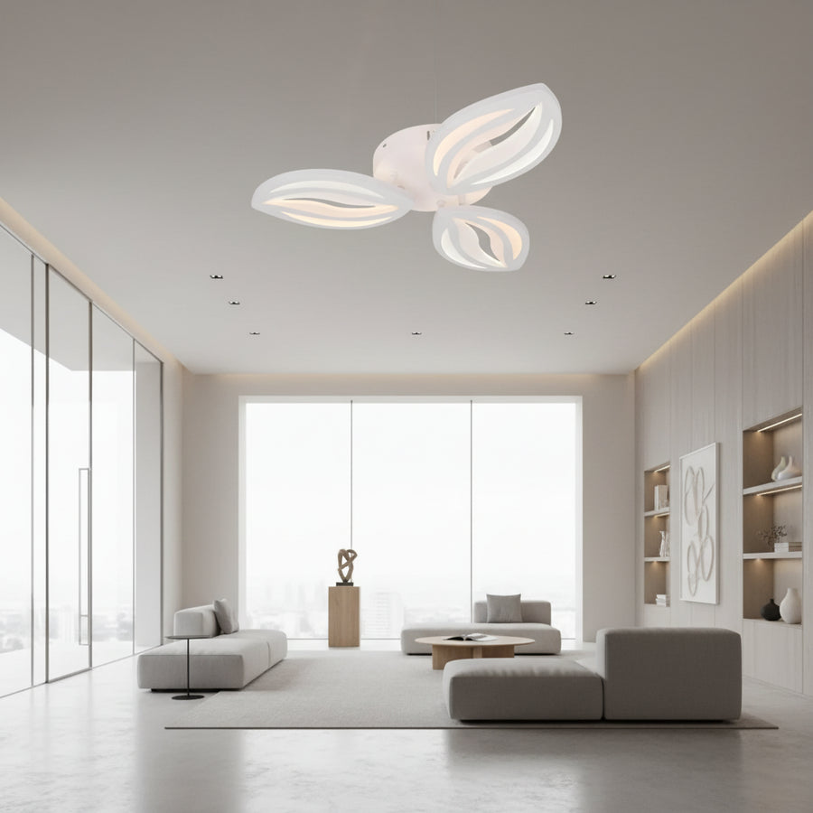 LED-es csillár távirányítóval ORCHID 40W, 3 szirom, hideg/meleg/semleges fény, szabályozható, fehér LED-es csillár távirányítóval Alapértelmezett cím Alessandro Design