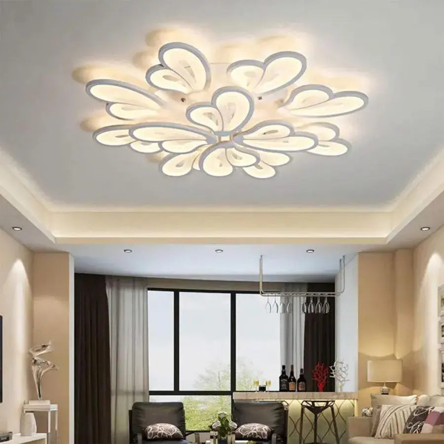 LED-es csillár távirányítóval BLOSSOM 146W, 12 szirom, hideg/meleg/semleges fény 3000k/4000k/6000k, szabályozható, fehér LED-csillár távirányítóval Alapértelmezett cím Alessandro Design
