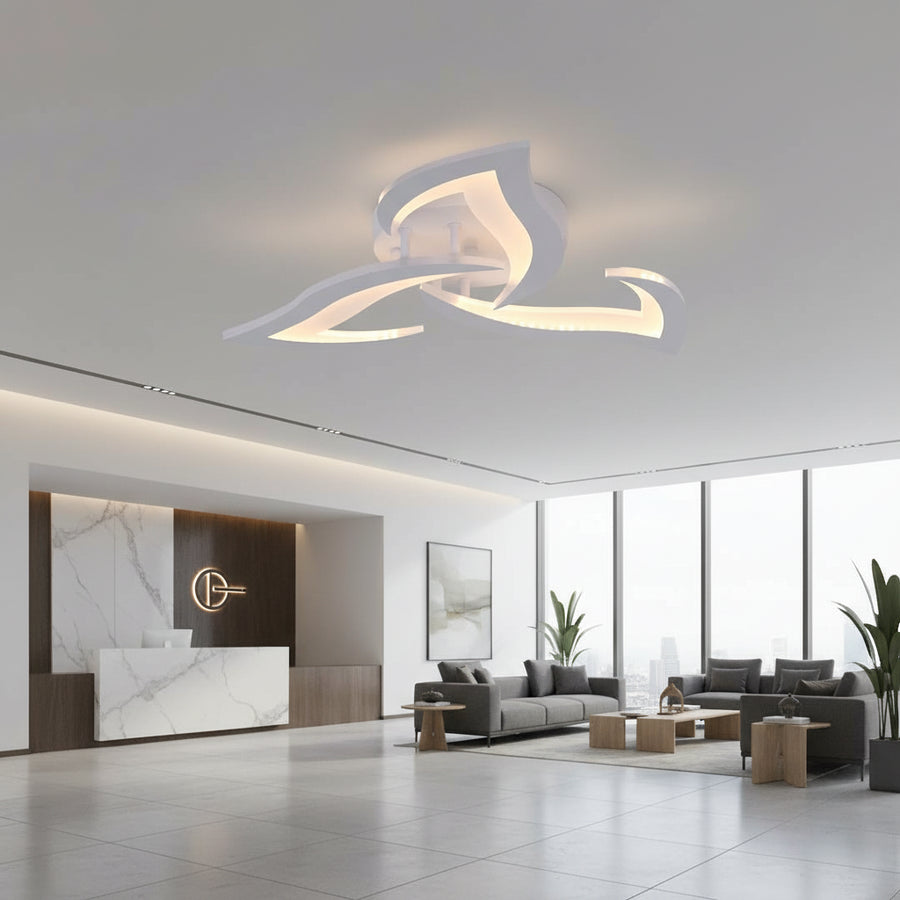LED-es csillár távirányítóval LOTUS 32W, 3 szirom, hideg/meleg/semleges fény, szabályozható, fehér LED-es csillár távirányítóval Alapértelmezett cím Alessandro Design