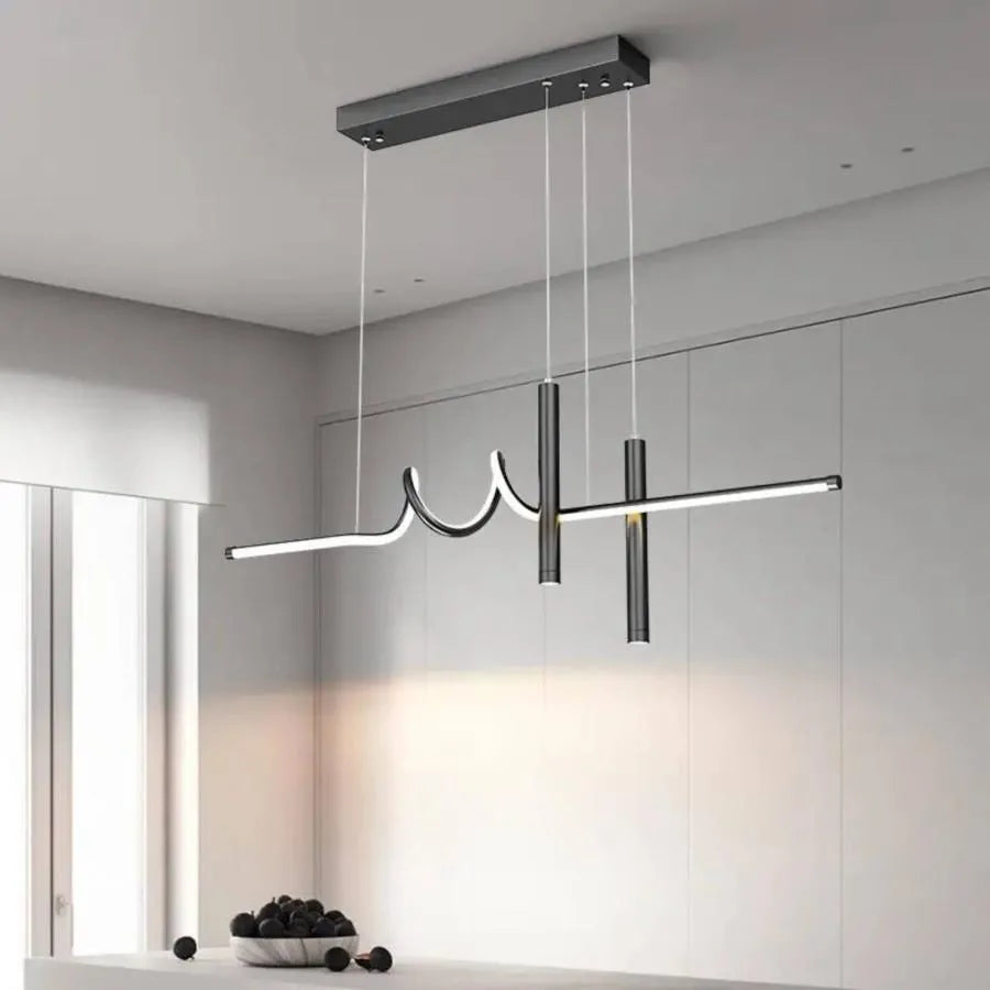 Függesztett LED-csillár távirányítóval DANNA 36W, hideg/meleg/semleges fény, szabályozható, fekete, állítható magasságú LED-csillárok távirányítóval Alapértelmezett cím Alessandro Design