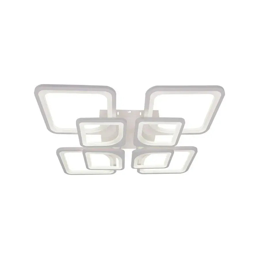 LED-csillár távirányítóval ZOE 138W, 8 négyzet, hideg/meleg/semleges fény, szabályozható, fehér LED-es csillár távirányítóval Alapértelmezett cím Alessandro Design
