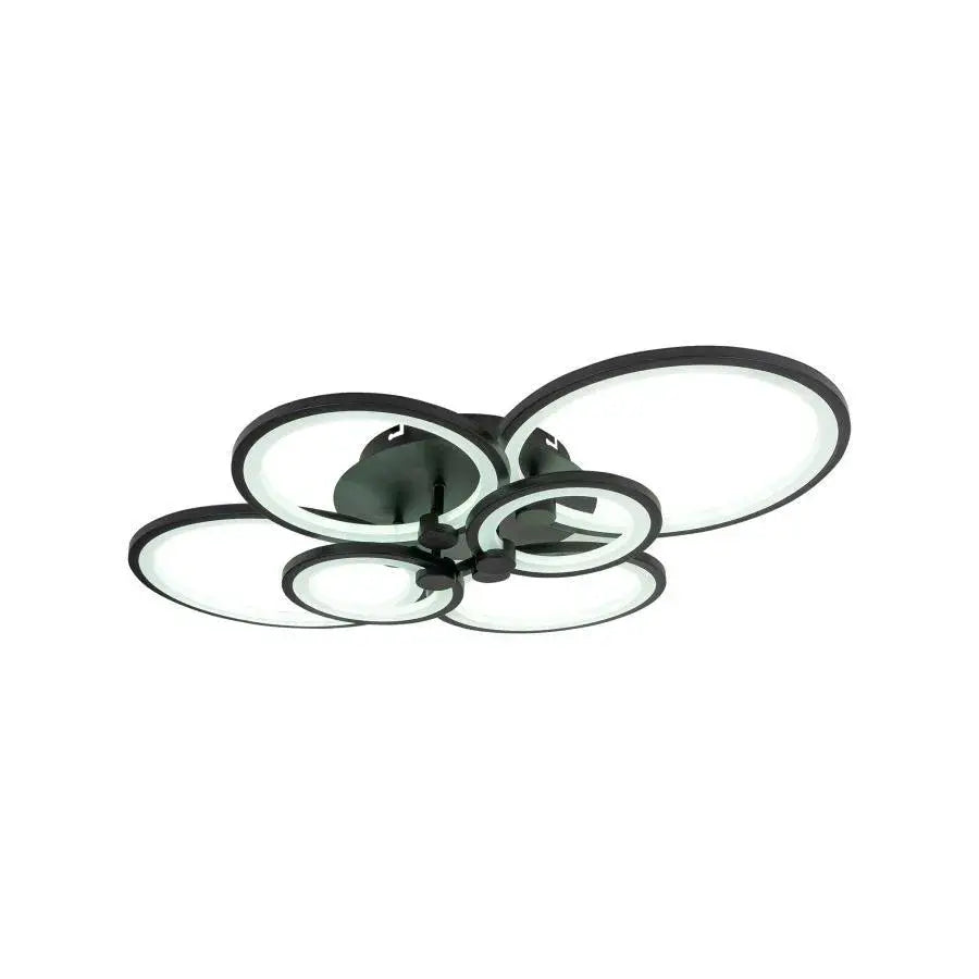 LED csillár távirányítóval ALANI 152W, 6 kör, hideg/meleg/semleges fény, szabályozható, fekete LED csillárok távirányítóval Alapértelmezett cím Alessandro Design